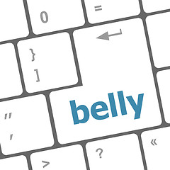 Image showing belly button on computer pc keyboard key