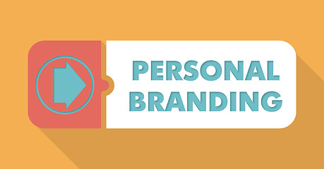 Image showing Personal Branding on Orange in Flat Design.