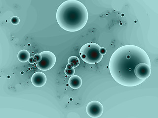 Image showing Green Soda Bubbles