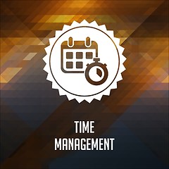 Image showing Time Management. Retro label design.