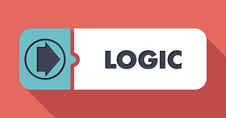 Image showing Logic on Scarlet Background in Flat Design.