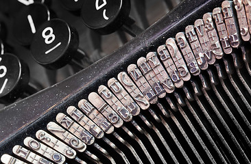 Image showing Detail of an old typewriter