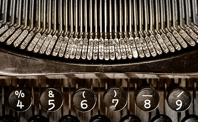 Image showing Detail of an old typewriter