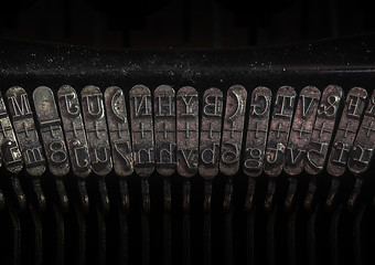 Image showing Detail of an old typewriter