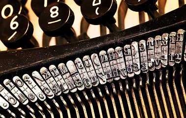 Image showing Detail of an old typewriter