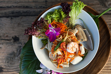 Image showing Seafood Papaya Salad