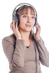 Image showing Pretty woman in headphones