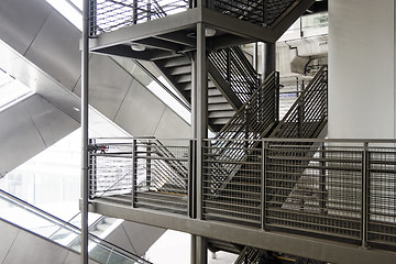 Image showing Escalator and stair