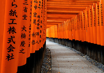 Image showing Fushimi Inari Taisha Shrine in Kyoto, Japan