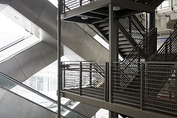 Image showing Escalator and stair