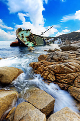 Image showing shipwreck , cargo ship 