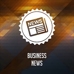 Image showing Business News. Retro label design.