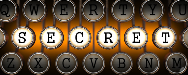 Image showing Secret on Old Typewriter's Keys.