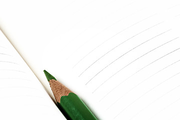 Image showing Pencil and agenda