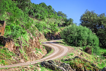 Image showing Winding Road in the Mountain