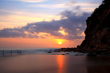 Image showing Sunrise at Macmasters Beach NSW Australia