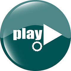 Image showing video play button (icon) over white background