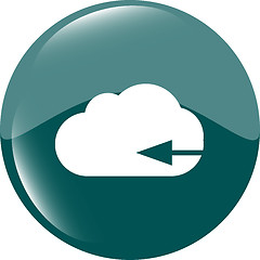 Image showing Upload from cloud icon. Upload button. Load symbol