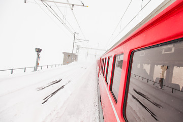 Image showing Train in the snow