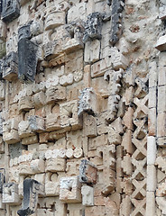 Image showing mayan temple detail in Uxmal