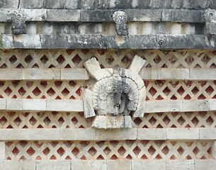 Image showing mayan temple detail in Uxmal