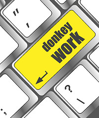 Image showing donkey work button on computer keyboard key