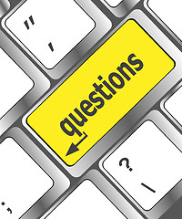 Image showing question button on computer keyboard keys