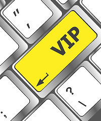 Image showing VIP written on keys on computer keyboard