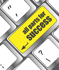 Image showing all parts for success button on computer keyboard key