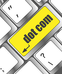 Image showing dot com button on computer keyboard key