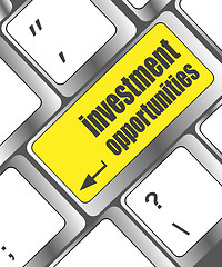 Image showing invest or investing concepts, with a message on enter key or keyboard.