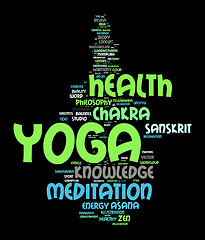 Image showing YOGA. Word cloud concept illustration.