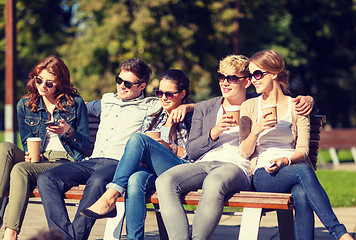 Image showing group of students or teenagers hanging out