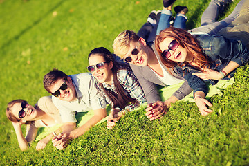 Image showing group of students or teenagers hanging out