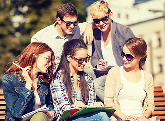 Image showing group of students or teenagers hanging out