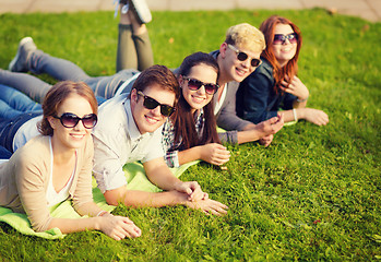 Image showing group of students or teenagers hanging out