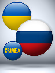 Image showing Ukraine and Russia conflict for Crimea Icon