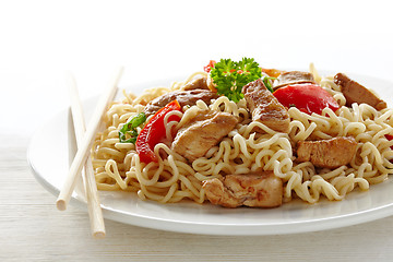 Image showing noodles with chicken