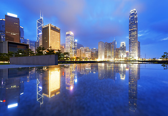 Image showing Hong Kong Skylines at sunset