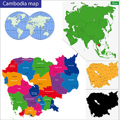 Image showing Cambodia map