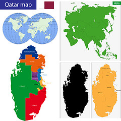 Image showing Qatar map