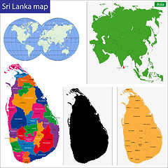 Image showing Sri Lanka map