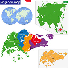 Image showing Singapore map