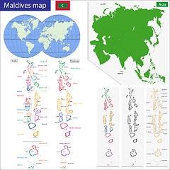 Image showing Maldives map