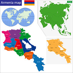 Image showing Armenia map