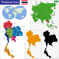 Image showing Map of Kingdom of Thailand