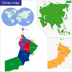 Image showing Oman map