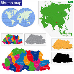 Image showing Bhutan map