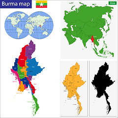 Image showing Burma map