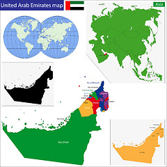 Image showing United Arab Emirates map